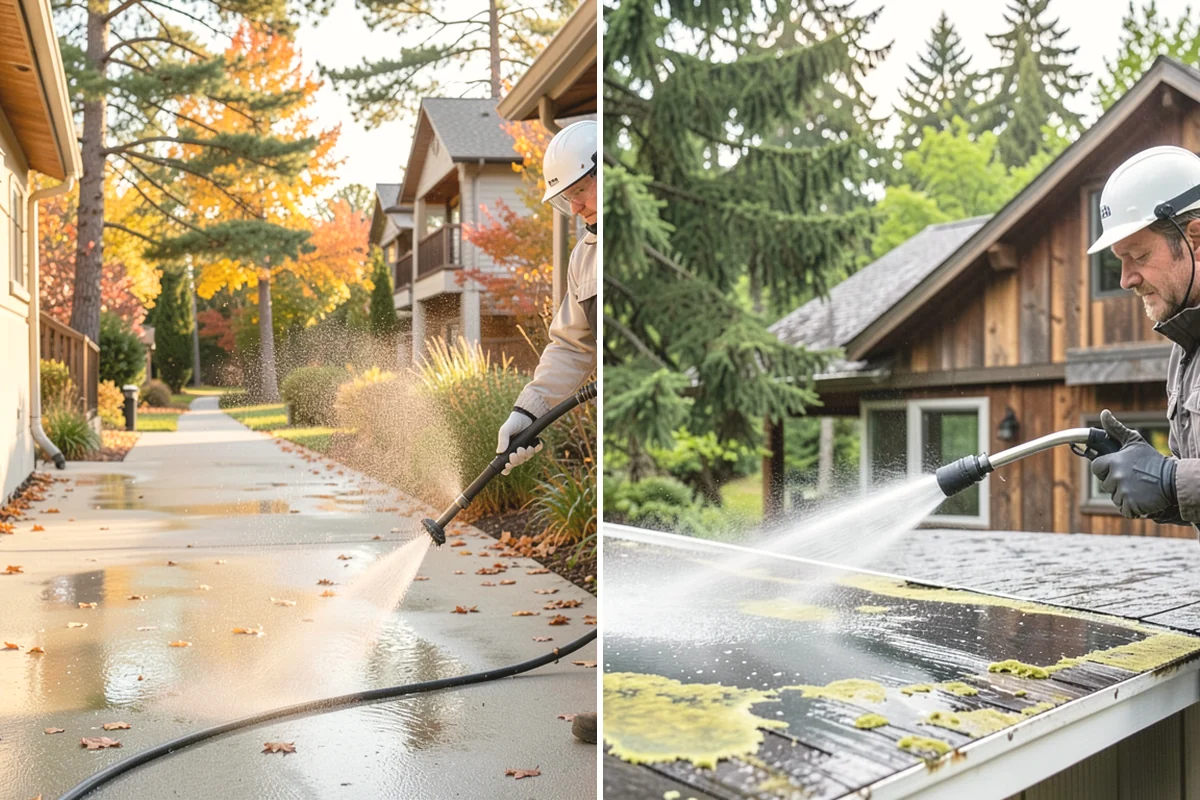 Storm Cleanup Washing in North Bend, King County, WA - Assess storm debris and staining across the property
