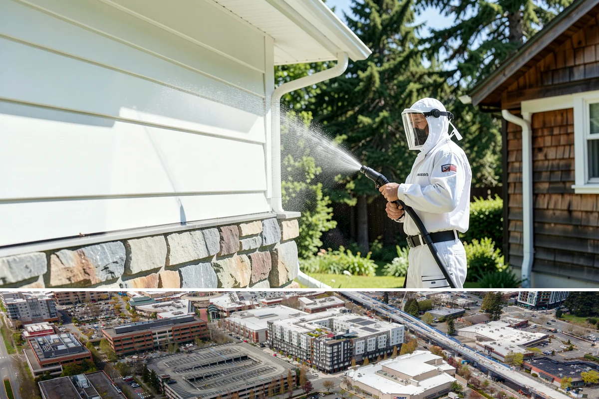 Storm Cleanup Washing in Redmond, King County, WA - Any time after a windstorm or heavy rain event, ideally within a few days before mud and organic streaks dry into the surface.