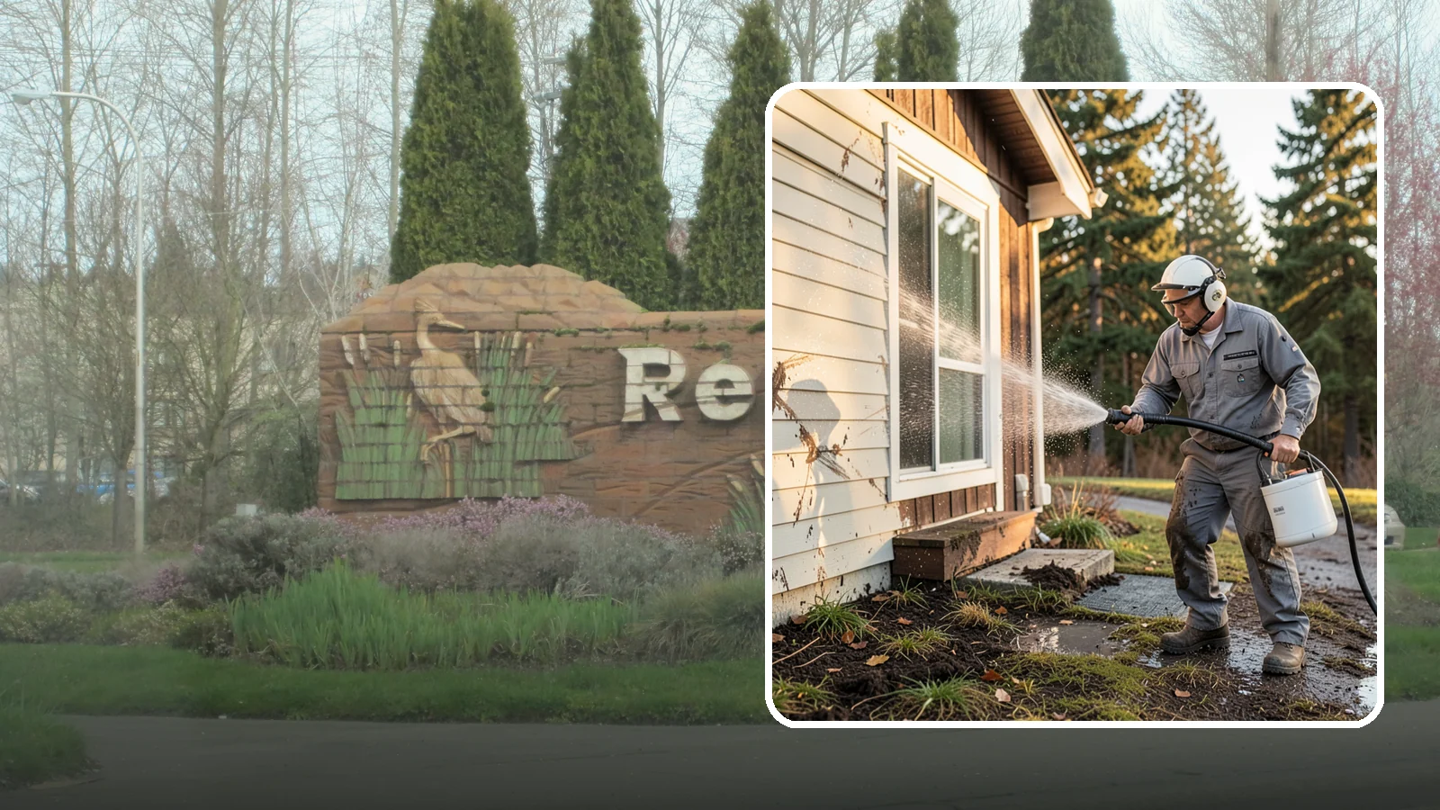 Storm Cleanup Washing in Renton, King County, WA - Storm cleanup washing removes the mud, debris streaks, and organic mess left across your property after a Northwest windstorm or...
