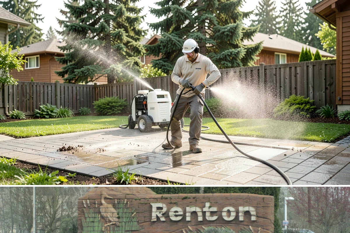 Storm Cleanup Washing in Renton, King County, WA - Any time after a windstorm or heavy rain event, ideally within a few days before mud and organic streaks dry into the surface.