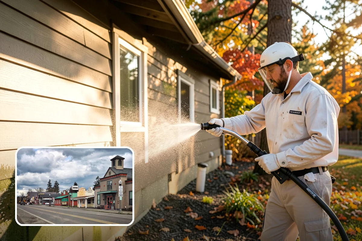 Storm Cleanup Washing in Roy, Pierce County, WA - Clears branches, needles, and grit deposited by high winds