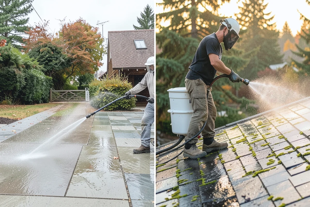 Storm Cleanup Washing in Roy, Pierce County, WA - Assess storm debris and staining across the property