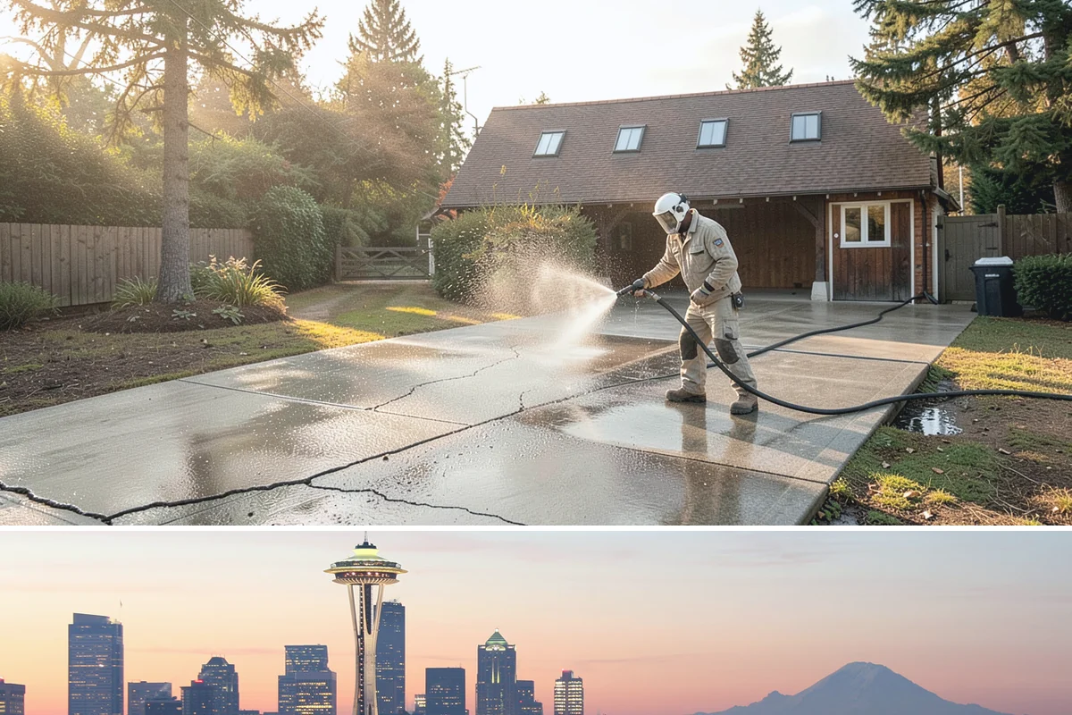 Storm Cleanup Washing in Seattle, King County, WA - Any time after a windstorm or heavy rain event, ideally within a few days before mud and organic streaks dry into the surface.