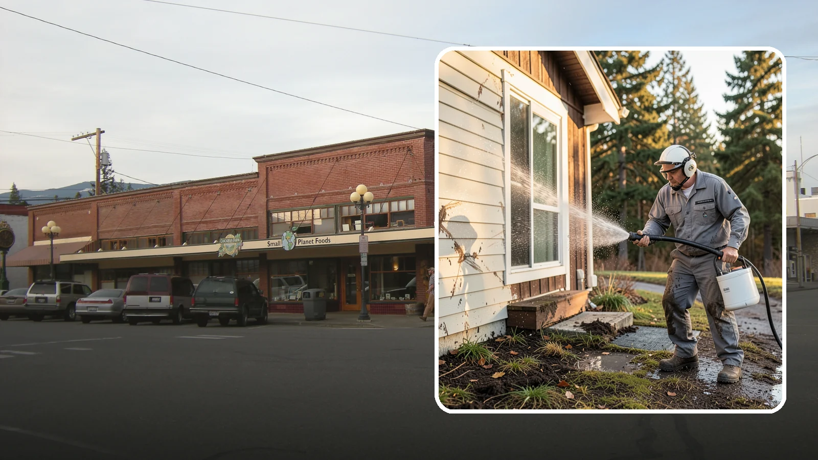 Storm Cleanup Washing in Sedro-Woolley, Skagit County, WA - Storm cleanup washing removes the mud, debris streaks, and organic mess left across your property after a Northwest windstorm or...
