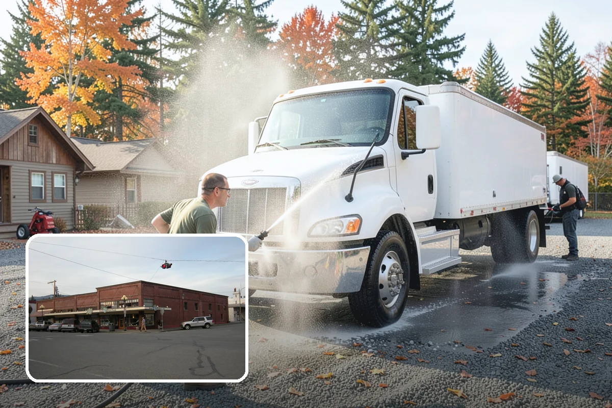 Storm Cleanup Washing in Sedro-Woolley, Skagit County, WA - Clears branches, needles, and grit deposited by high winds