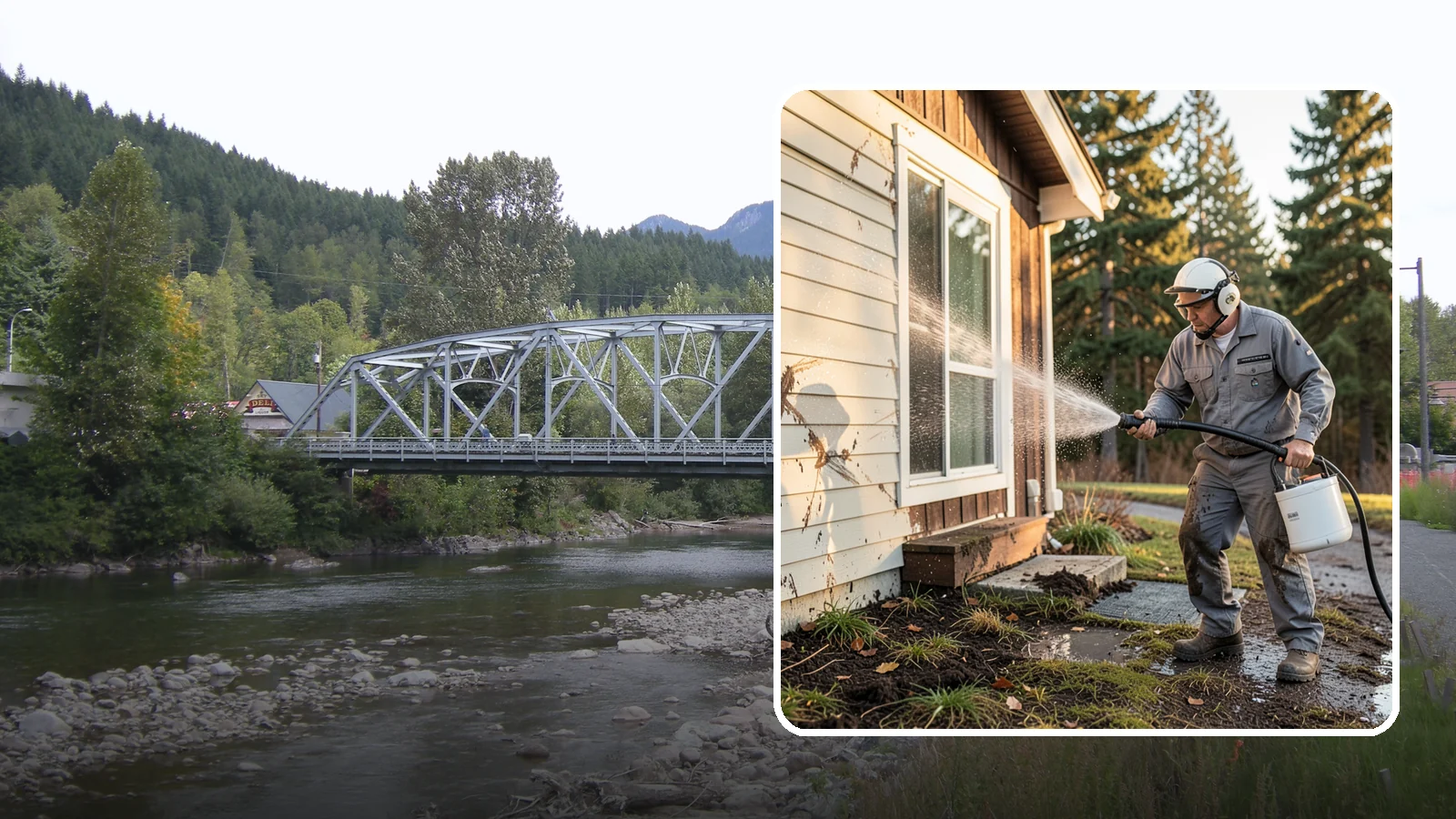 Storm Cleanup Washing in Skykomish, King County, WA - Storm cleanup washing removes the mud, debris streaks, and organic mess left across your property after a Northwest windstorm or...