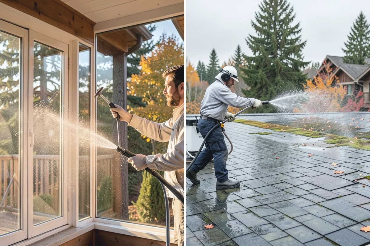 Storm Cleanup Washing in South Prairie, Pierce County, WA - Assess storm debris and staining across the property