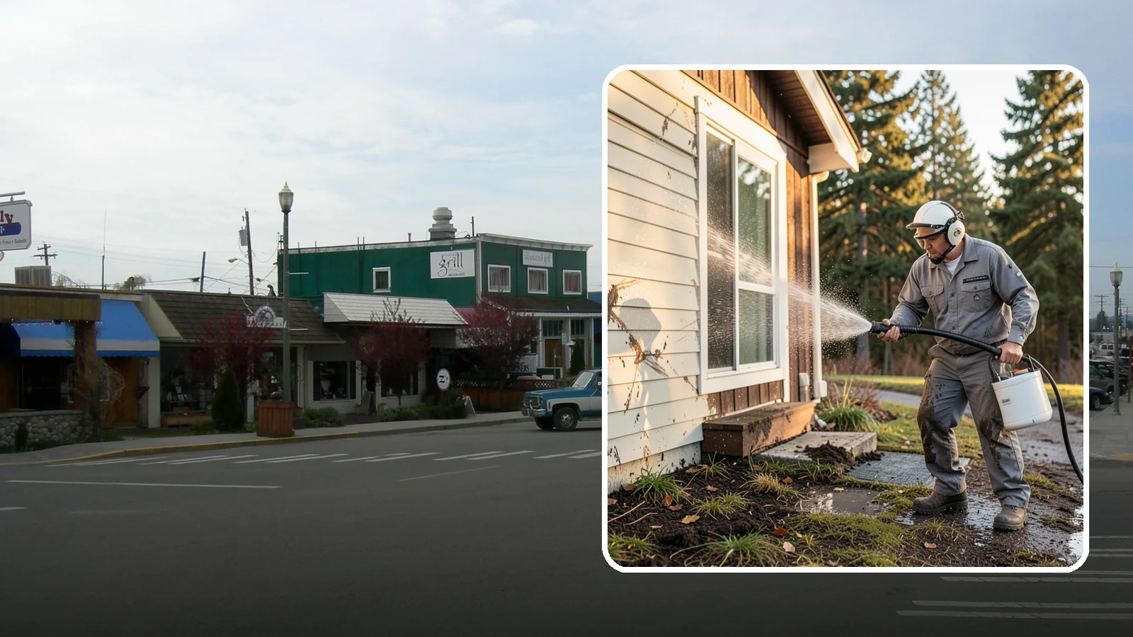 Storm Cleanup Washing in Stanwood, Snohomish County, WA - Storm cleanup washing removes the mud, debris streaks, and organic mess left across your property after a Northwest windstorm or...