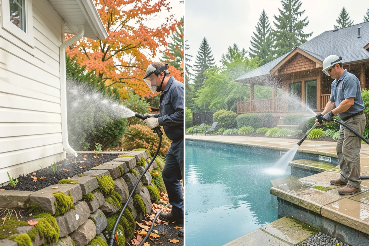 Storm Cleanup Washing in Stanwood, Snohomish County, WA - Assess storm debris and staining across the property