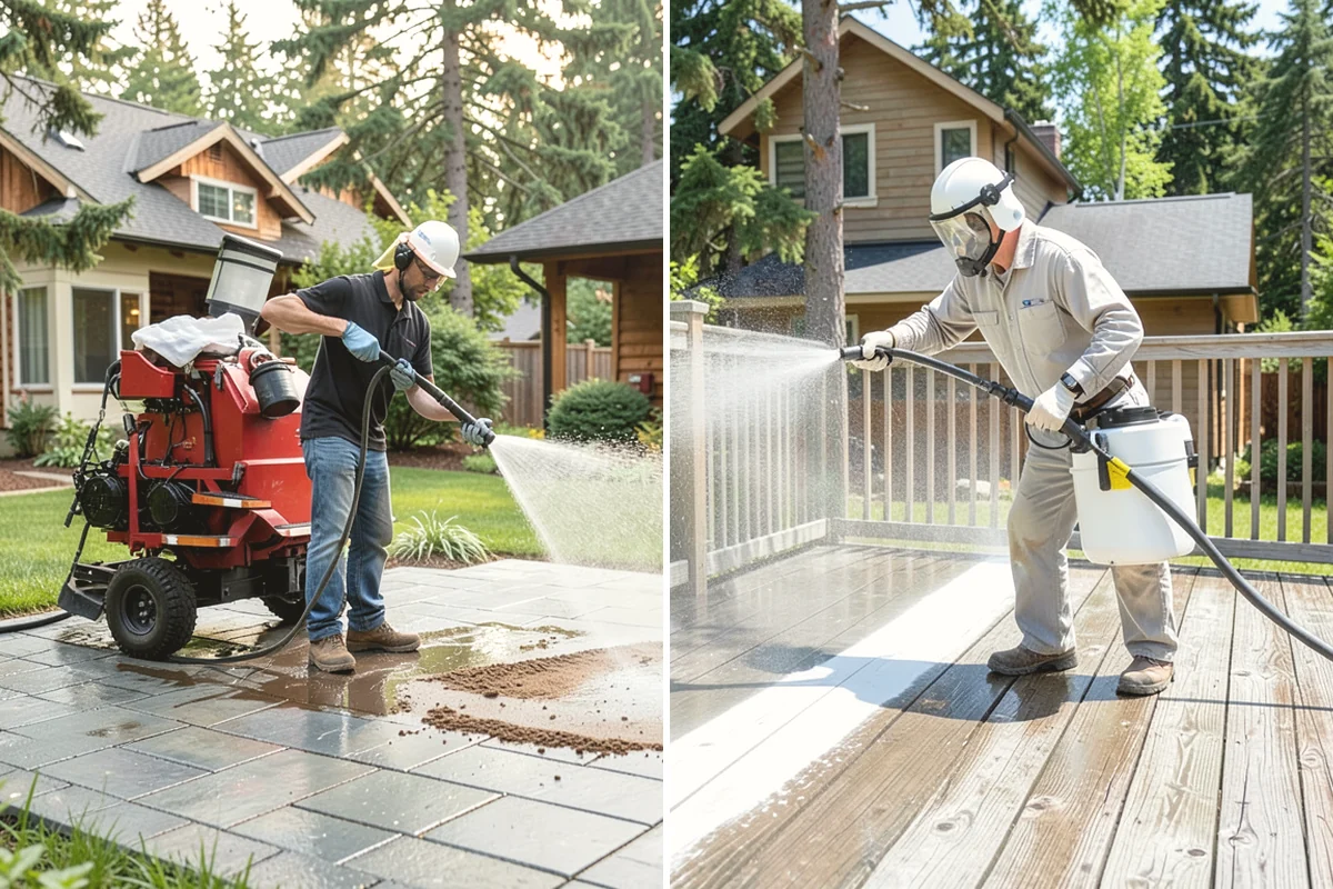 Storm Cleanup Washing in Steilacoom, Pierce County, WA - Assess storm debris and staining across the property