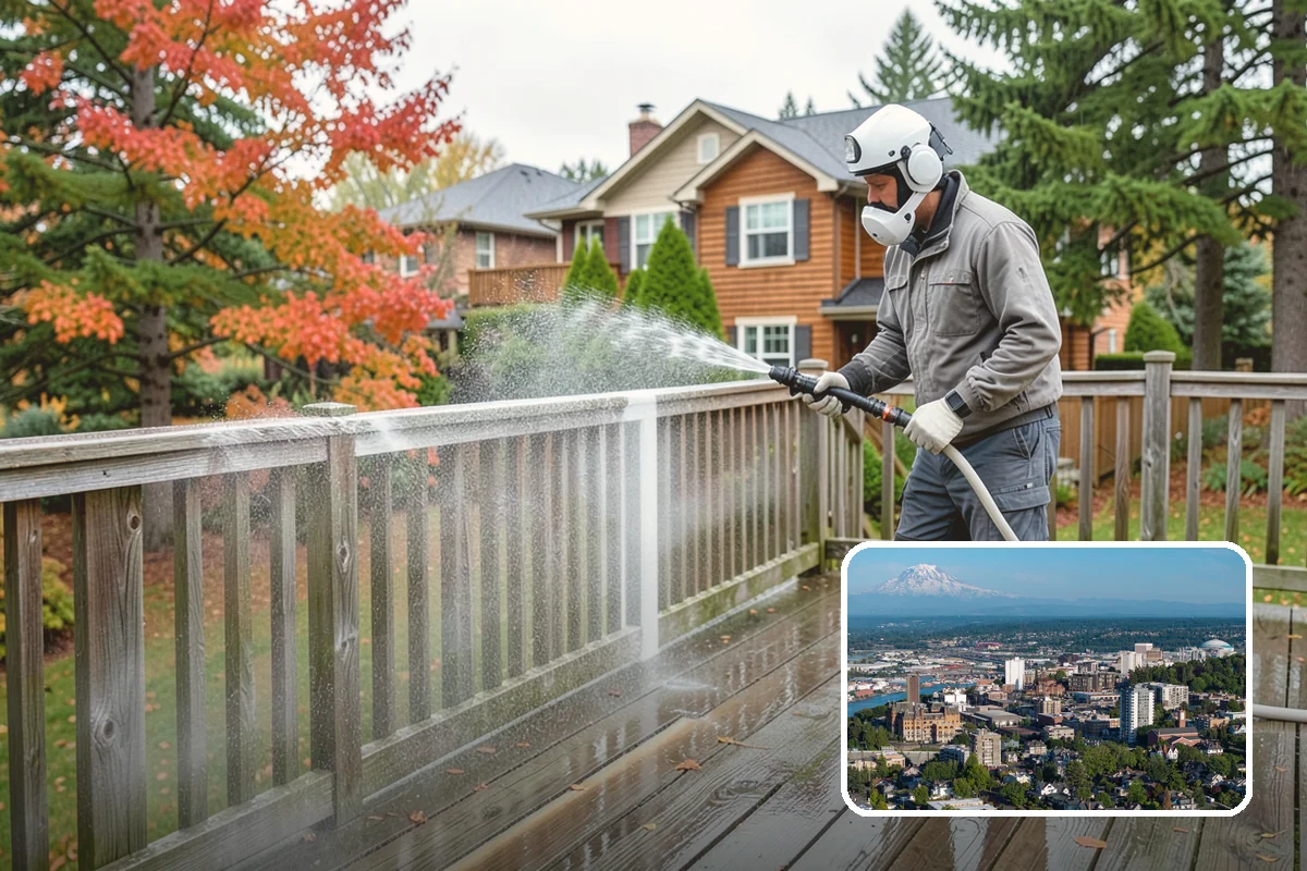 Storm Cleanup Washing in Tacoma, Pierce County, WA - Clears branches, needles, and grit deposited by high winds
