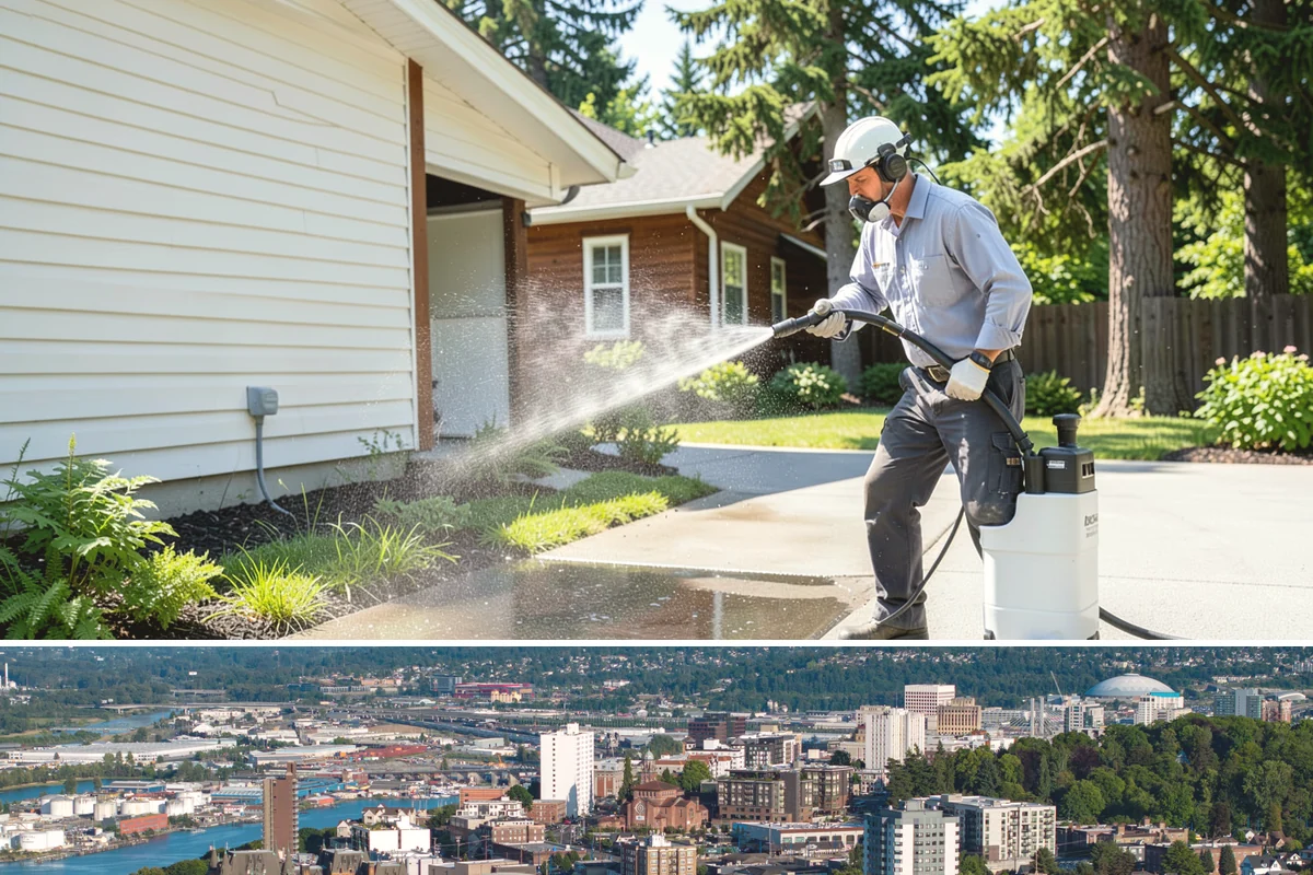 Storm Cleanup Washing in Tacoma, Pierce County, WA - Any time after a windstorm or heavy rain event, ideally within a few days before mud and organic streaks dry into the surface.