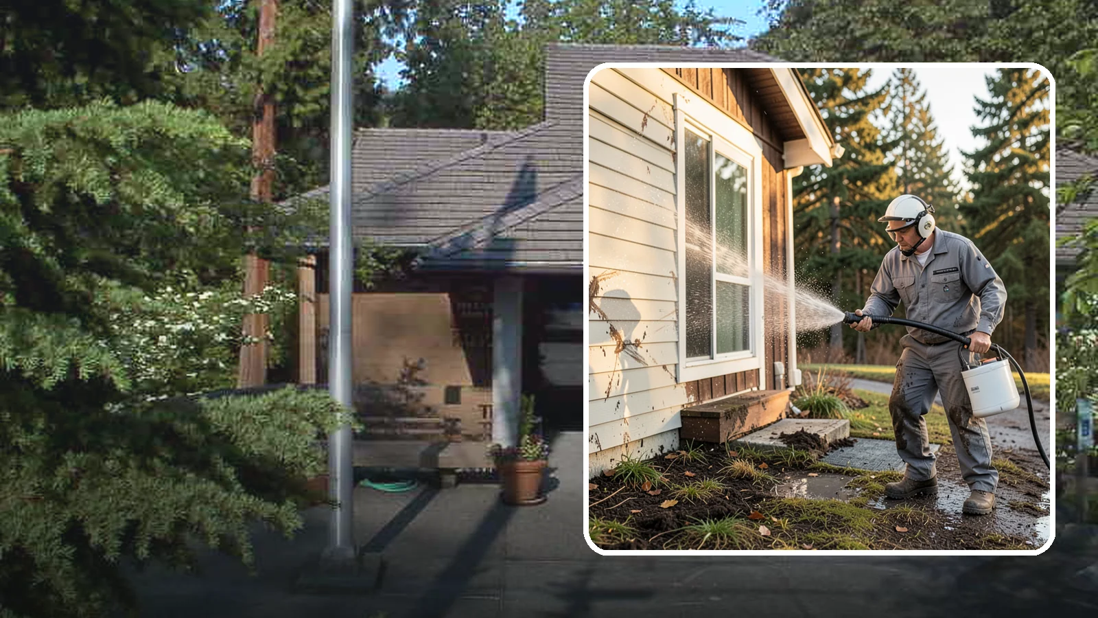 Storm Cleanup Washing in Yarrow Point, King County, WA - Storm cleanup washing removes the mud, debris streaks, and organic mess left across your property after a Northwest windstorm or...