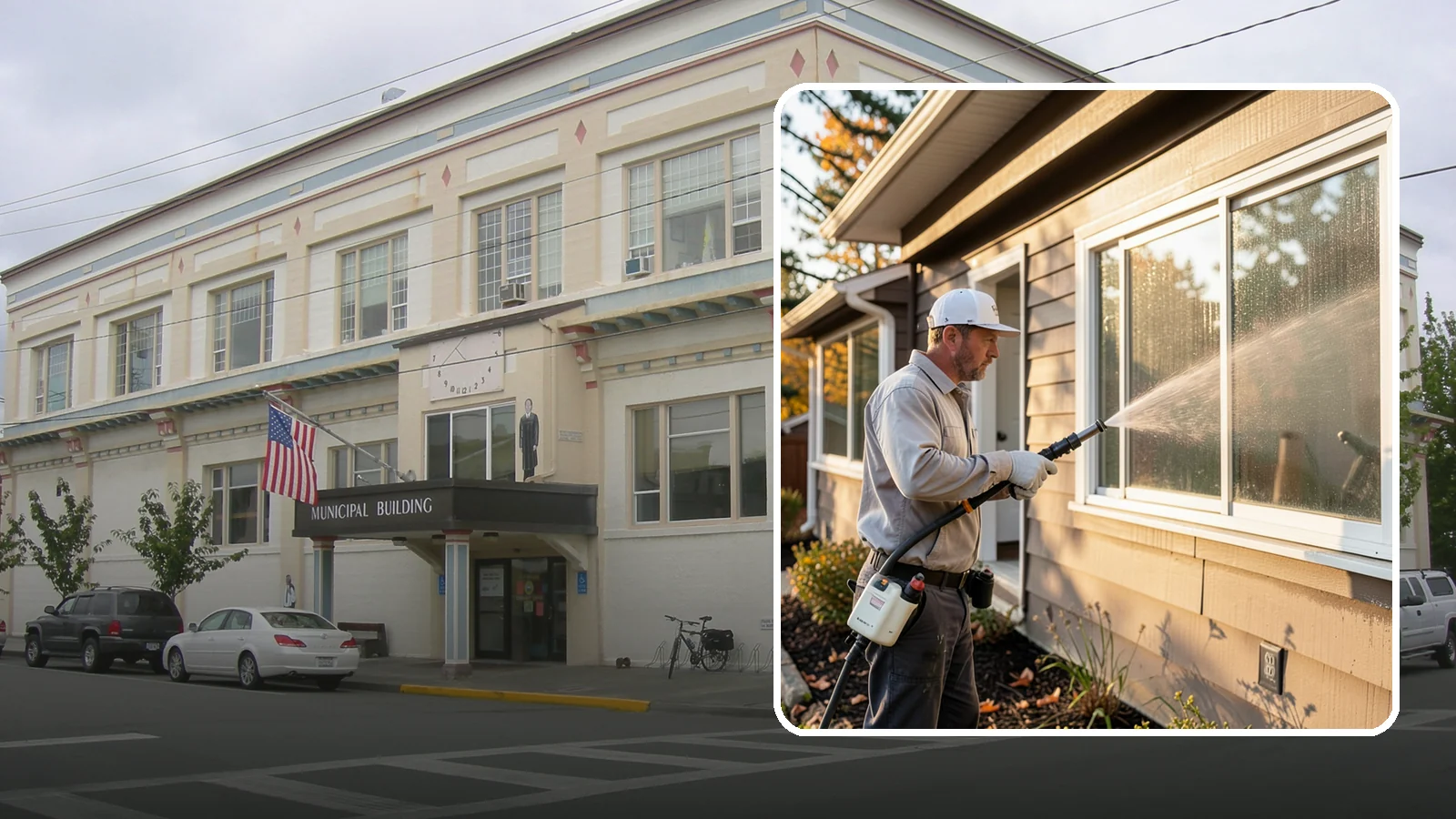 Storm Window Cleaning in Anacortes, Skagit County, WA - Cleaning of storm windows and the trapped grime between the storm panel and the primary glass.