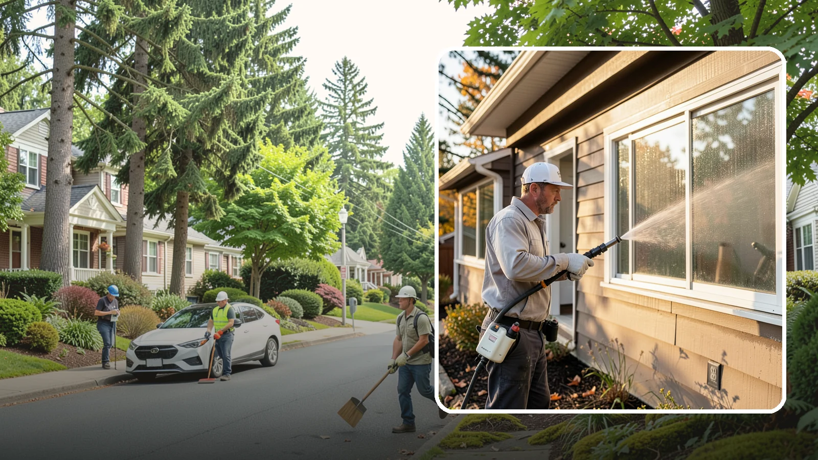 Storm Window Cleaning in Beaux Arts Village, King County, WA - Cleaning of storm windows and the trapped grime between the storm panel and the primary glass.