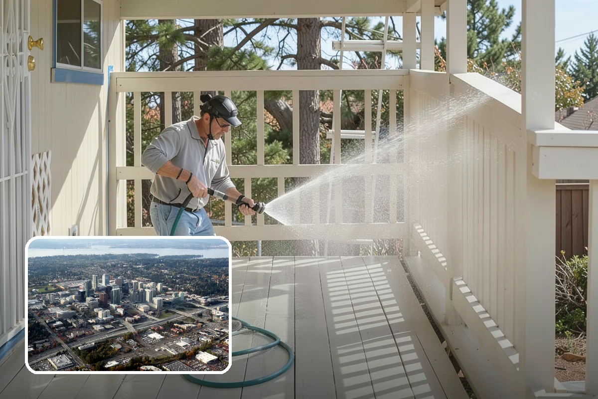 Storm Window Cleaning in Bellevue, King County, WA - Cleans both the storm panel and the primary glass