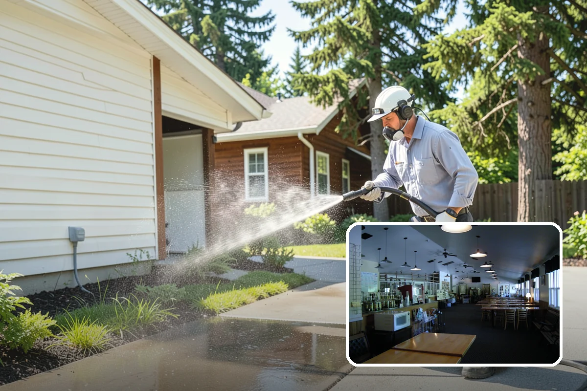 Storm Window Cleaning in Black Diamond, King County, WA - Cleans both the storm panel and the primary glass
