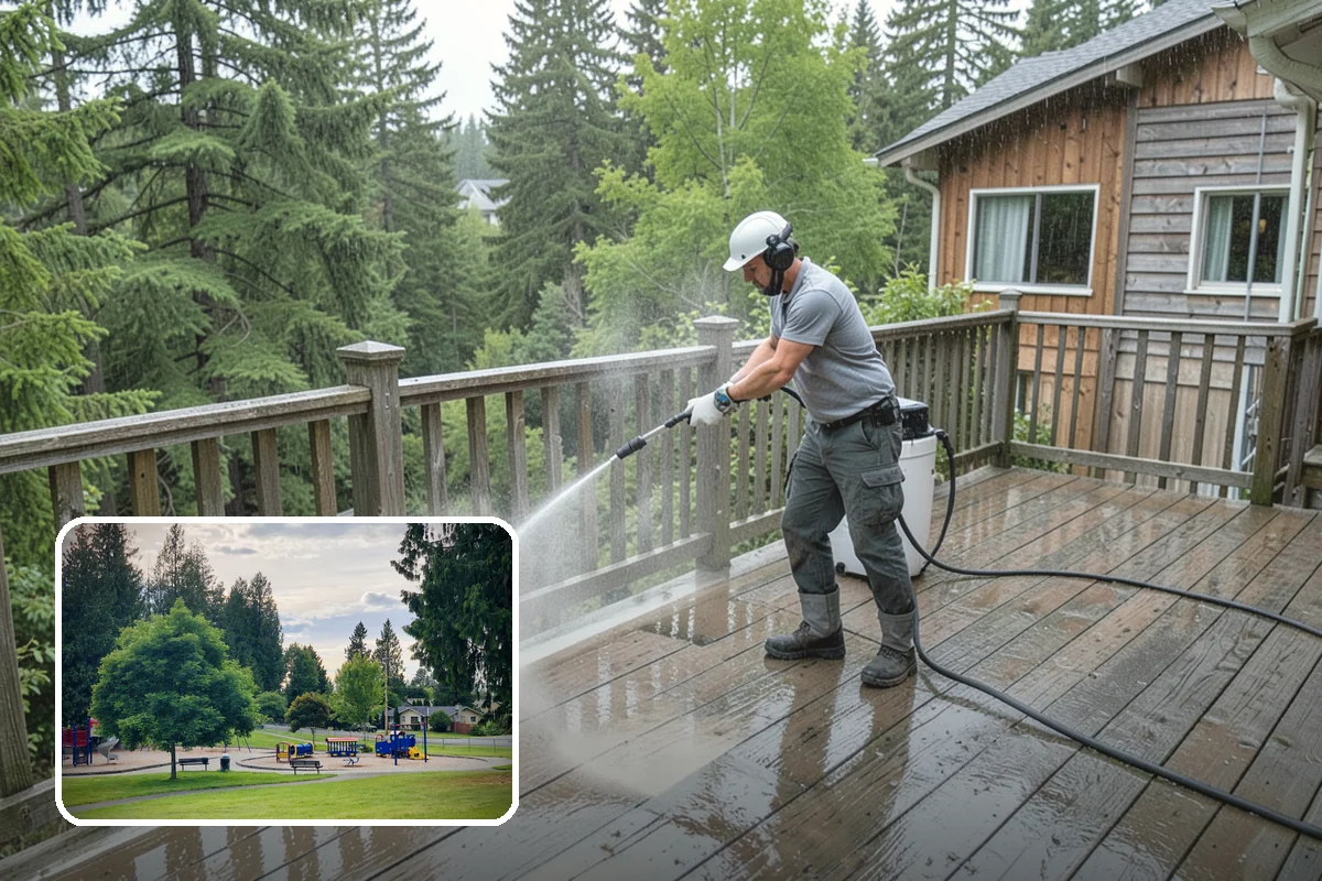 Storm Window Cleaning in Bonney Lake, Pierce County, WA - Cleans both the storm panel and the primary glass