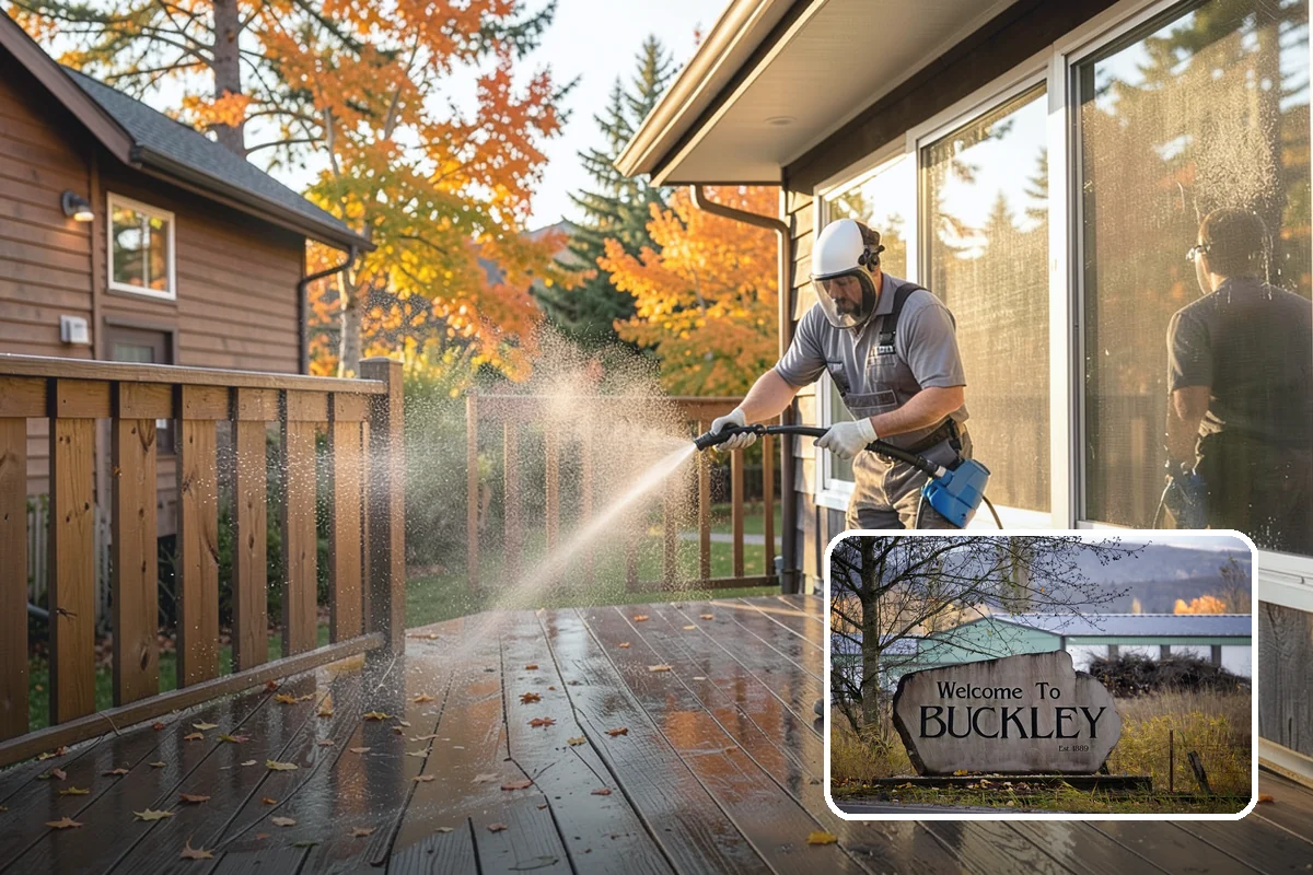 Storm Window Cleaning in Buckley, Pierce County, WA - Cleans both the storm panel and the primary glass
