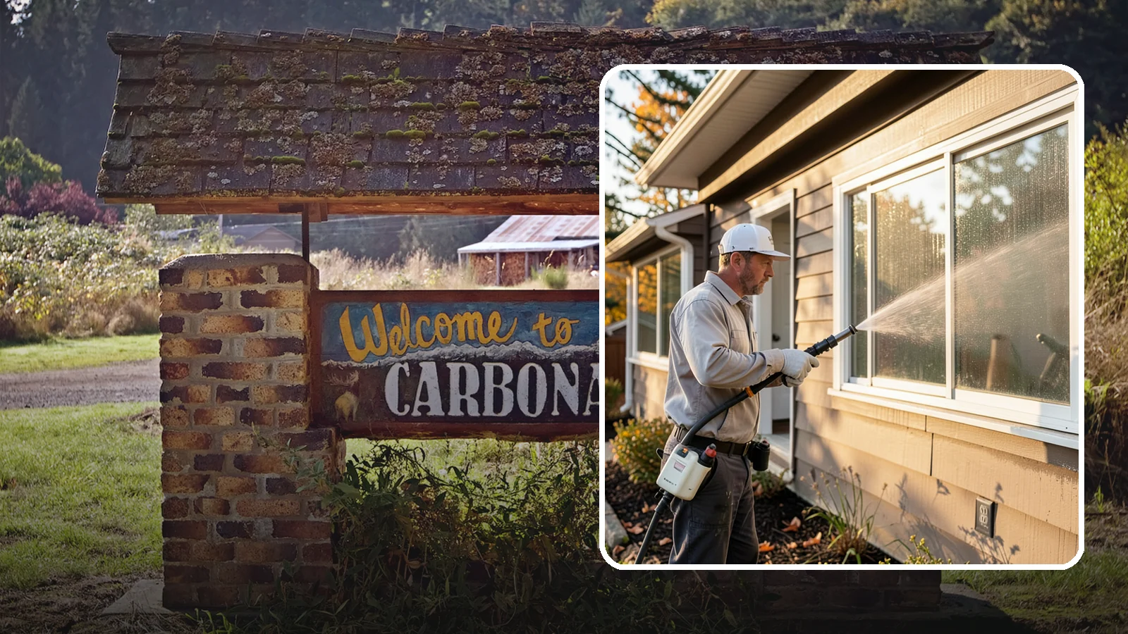 Storm Window Cleaning in Carbonado, Pierce County, WA - Cleaning of storm windows and the trapped grime between the storm panel and the primary glass.