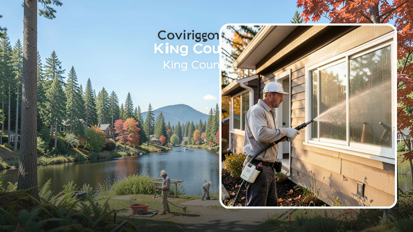 Storm Window Cleaning in Covington, King County, WA - Cleaning of storm windows and the trapped grime between the storm panel and the primary glass.