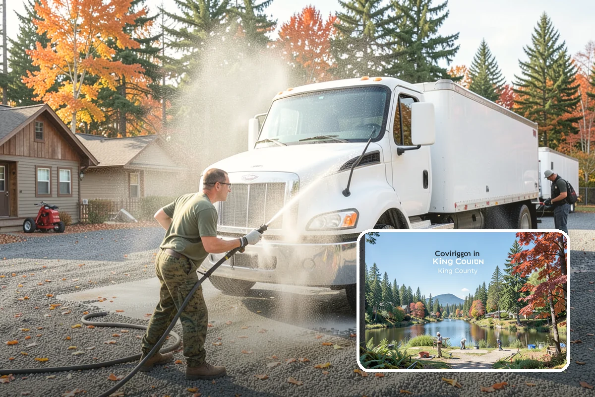 Storm Window Cleaning in Covington, King County, WA - Cleans both the storm panel and the primary glass