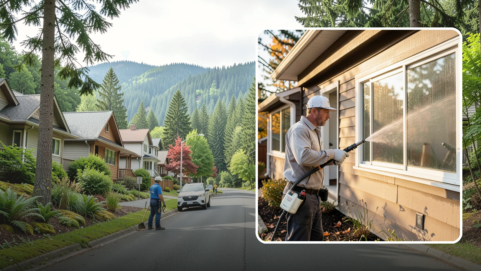 Storm Window Cleaning in Darrington, Snohomish County, WA - Cleaning of storm windows and the trapped grime between the storm panel and the primary glass.