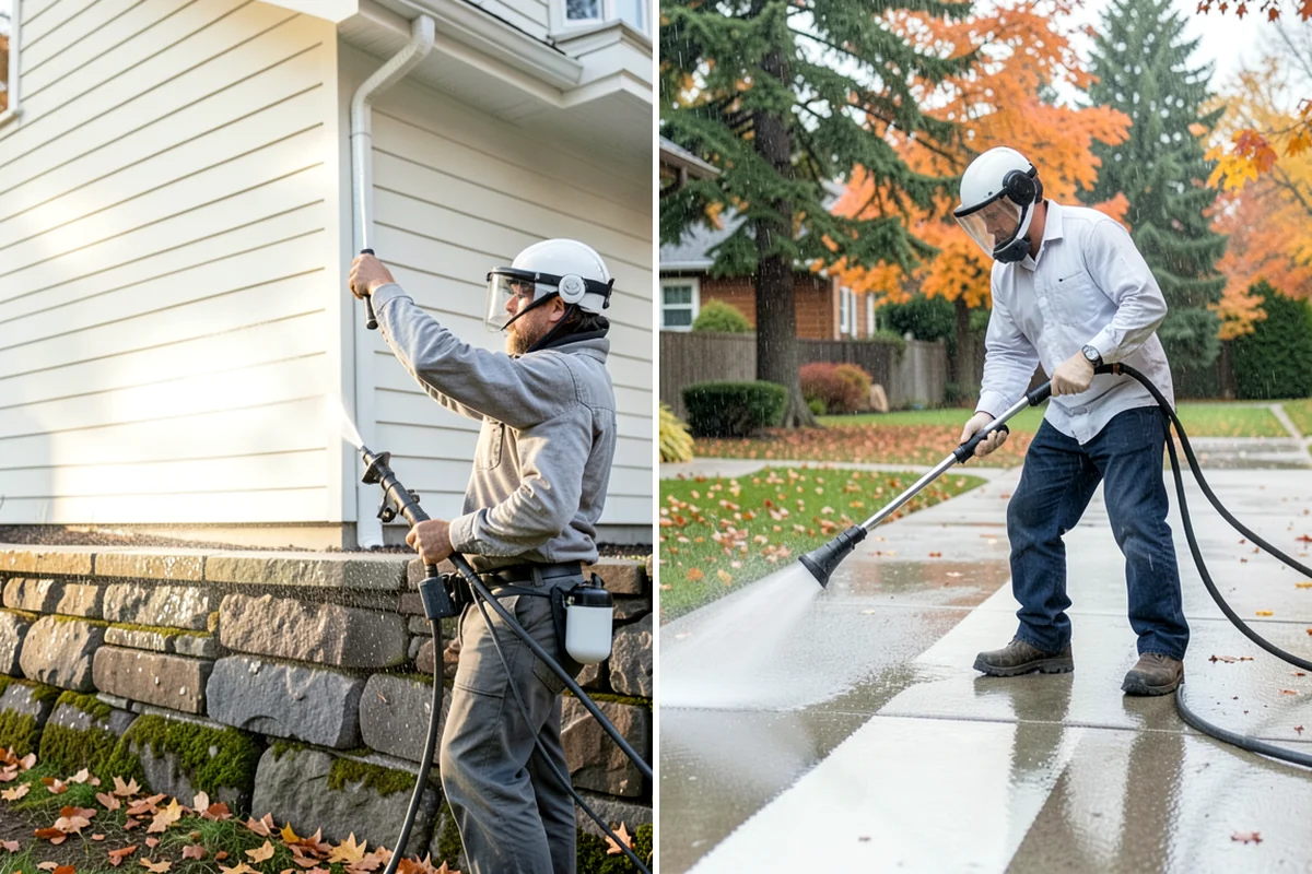 Storm Window Cleaning in DuPont, Pierce County, WA - Remove or open the storm panel for access
