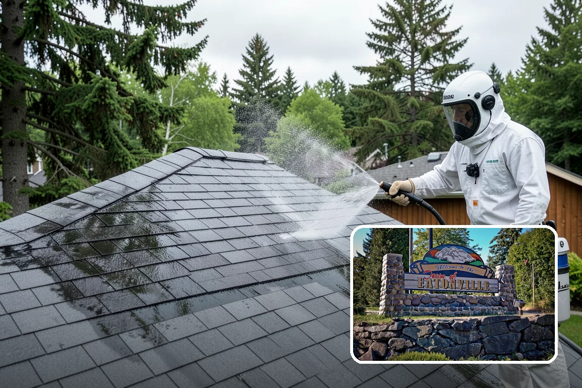 Storm Window Cleaning in Eatonville, Pierce County, WA - Cleans both the storm panel and the primary glass