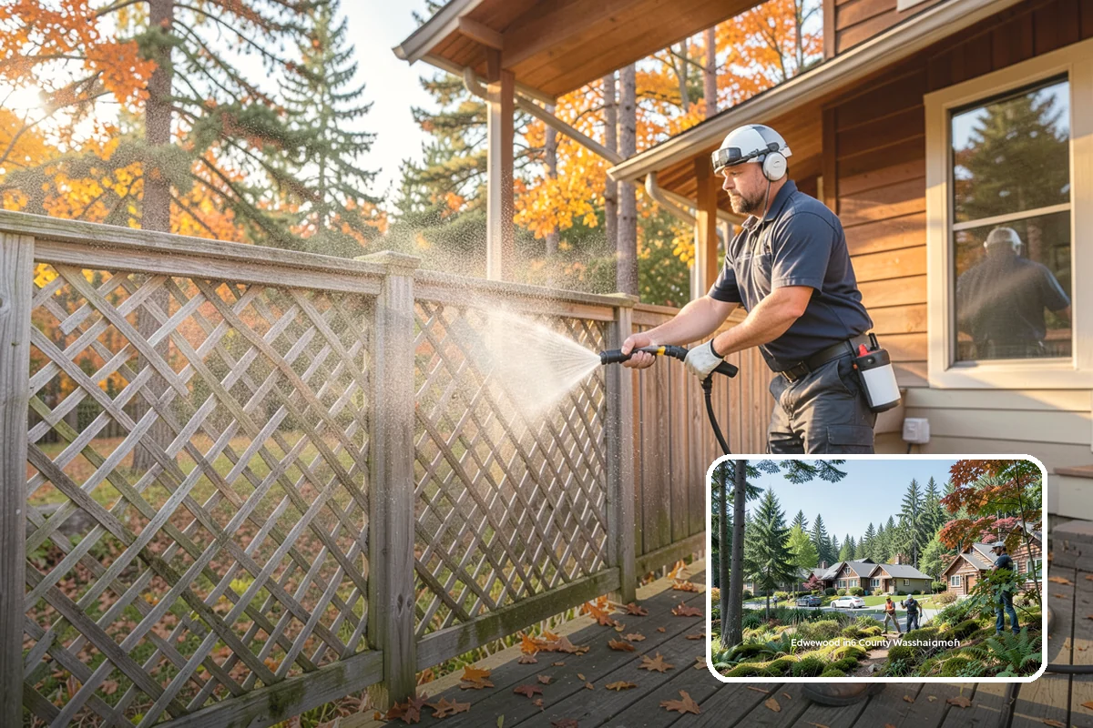 Storm Window Cleaning in Edgewood, Pierce County, WA - Cleans both the storm panel and the primary glass