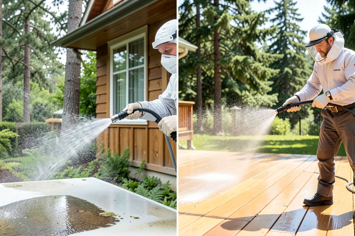 Storm Window Cleaning in Enumclaw, King County, WA - Remove or open the storm panel for access