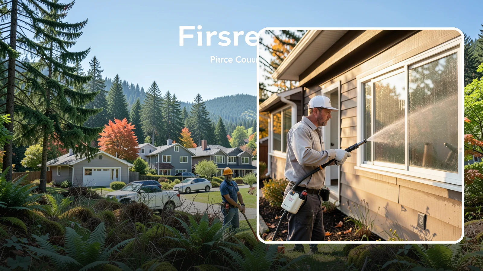 Storm Window Cleaning in Fircrest, Pierce County, WA - Cleaning of storm windows and the trapped grime between the storm panel and the primary glass.