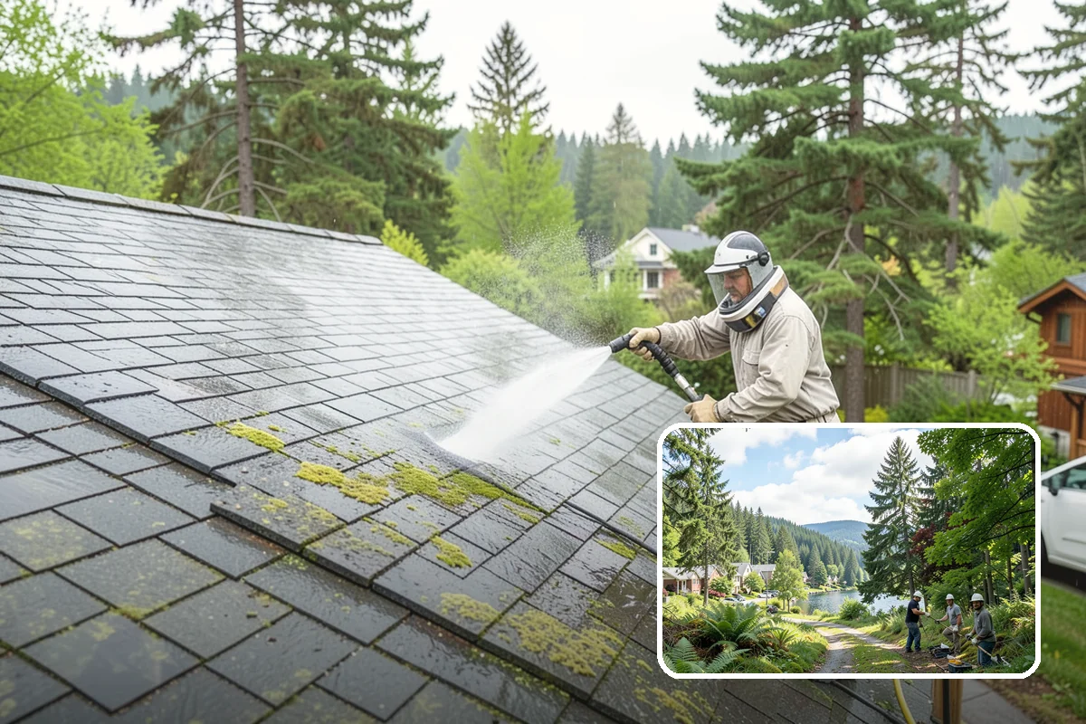 Storm Window Cleaning in Lake Forest Park, King County, WA - Cleans both the storm panel and the primary glass