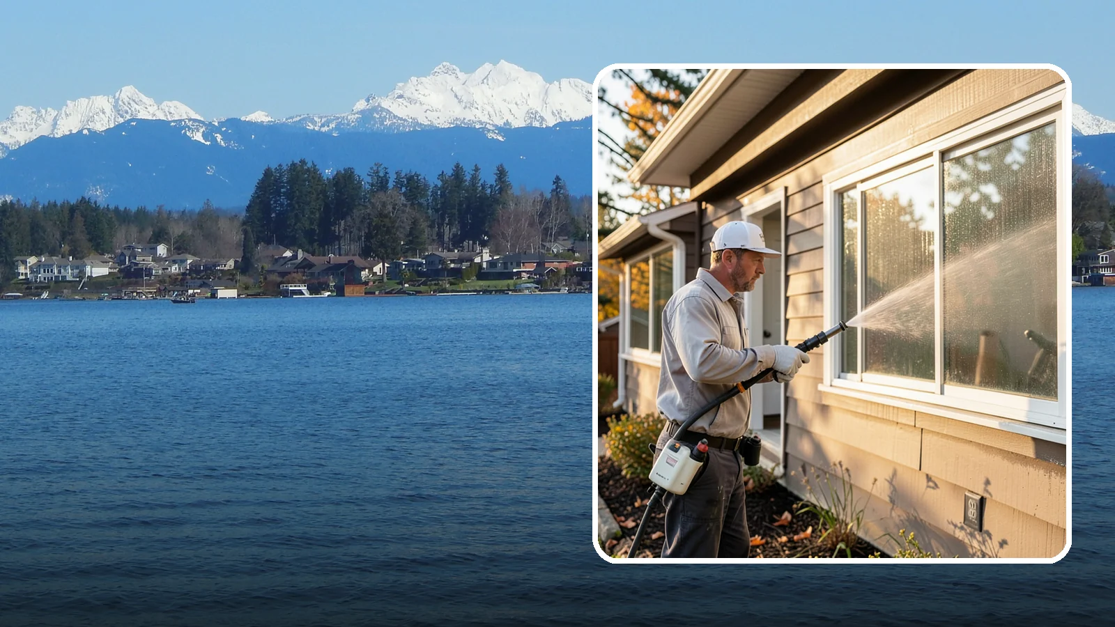 Storm Window Cleaning in Lake Stevens, Snohomish County, WA - Cleaning of storm windows and the trapped grime between the storm panel and the primary glass.