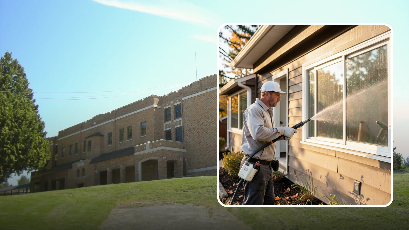 Storm Window Cleaning in Maple Valley, King County, WA - Cleaning of storm windows and the trapped grime between the storm panel and the primary glass.