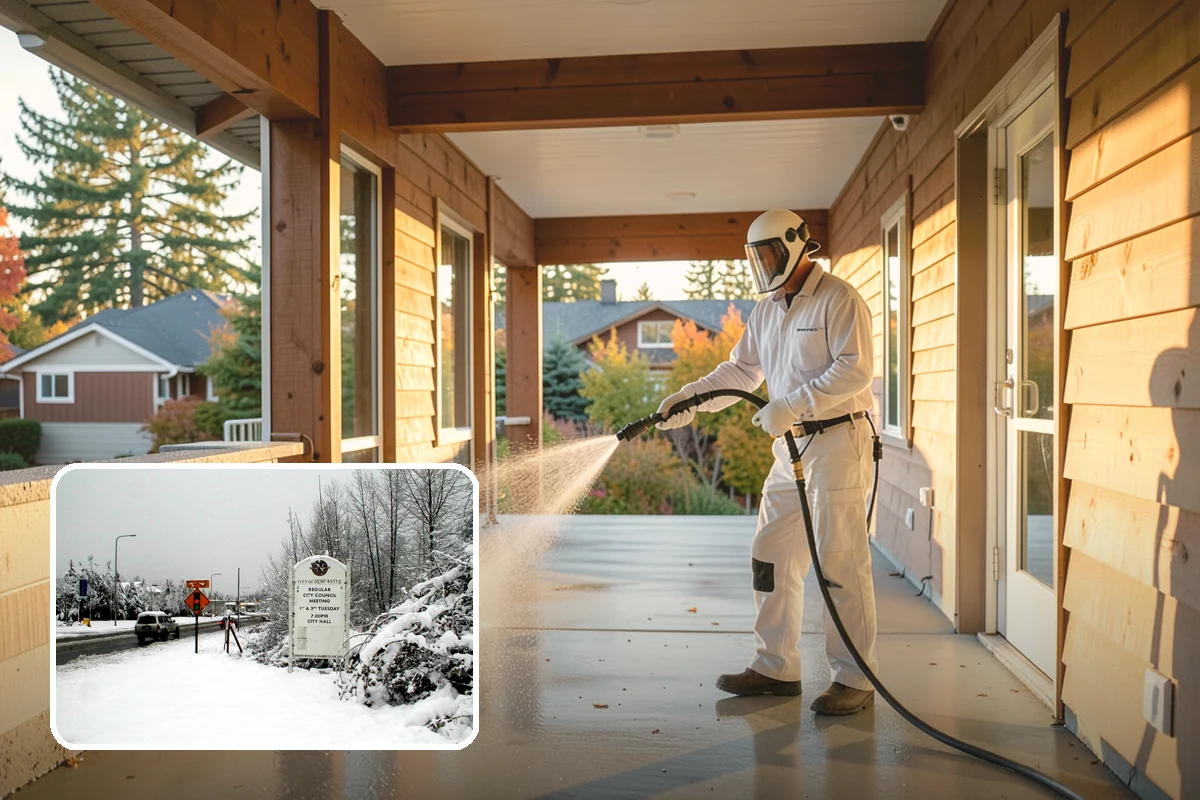 Storm Window Cleaning in Newcastle, King County, WA - Cleans both the storm panel and the primary glass