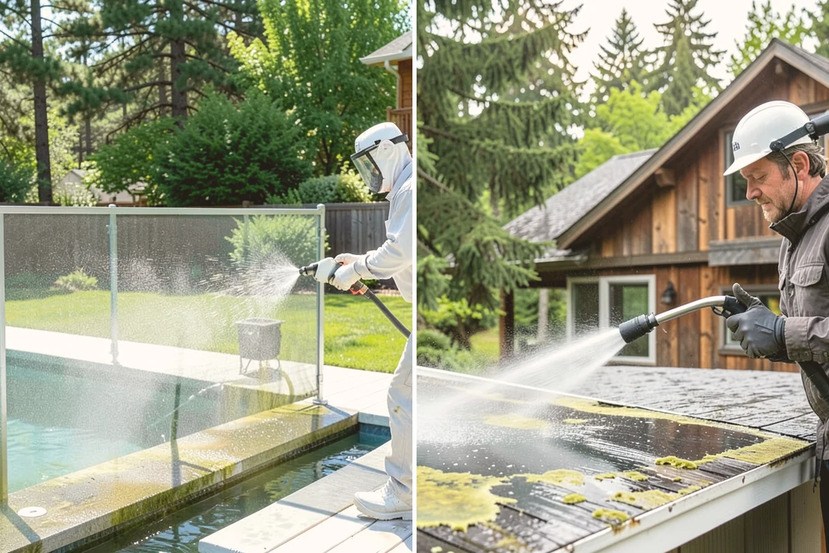 Storm Window Cleaning in Newcastle, King County, WA - Remove or open the storm panel for access