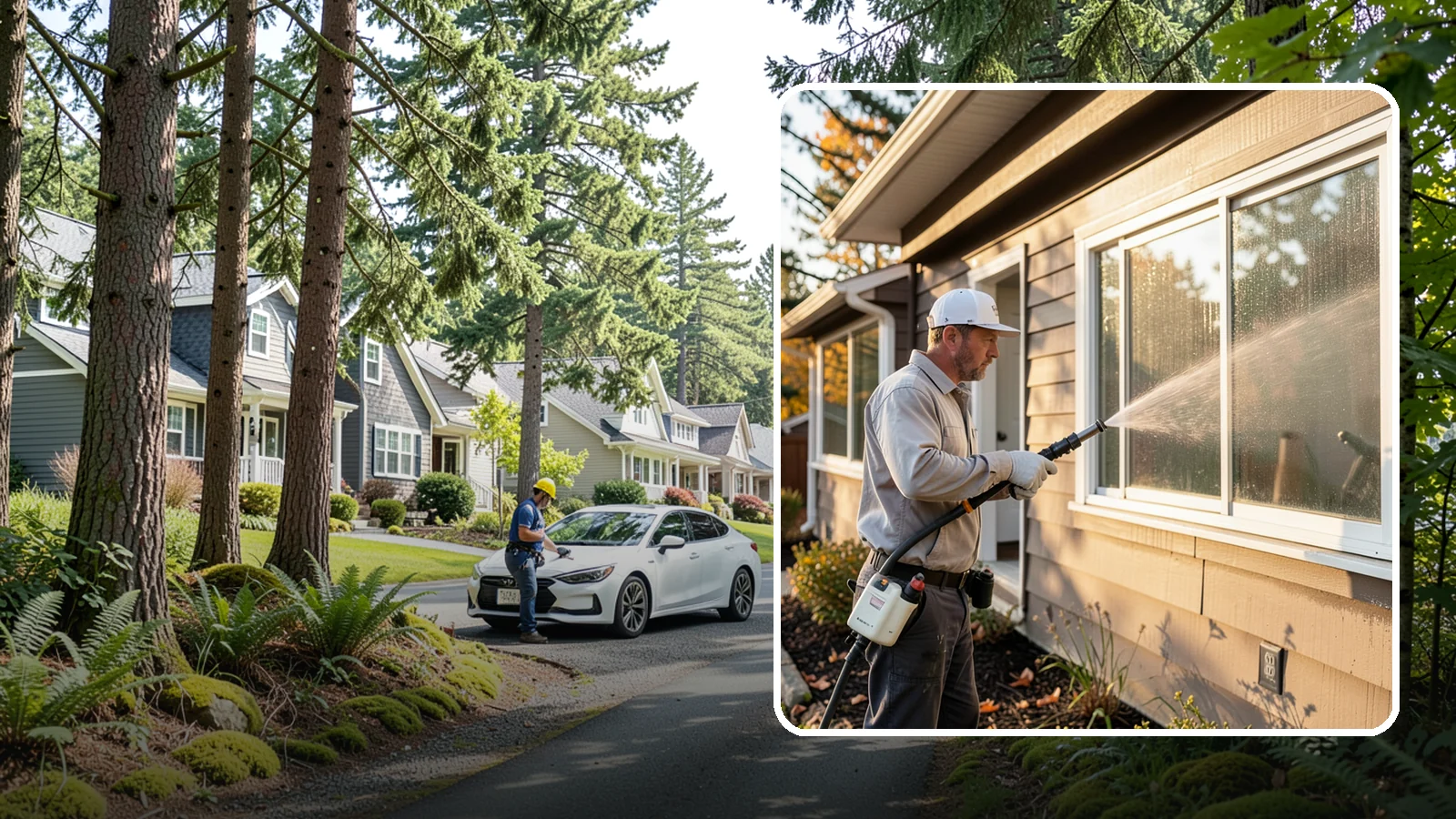 Storm Window Cleaning in Normandy Park, King County, WA - Cleaning of storm windows and the trapped grime between the storm panel and the primary glass.