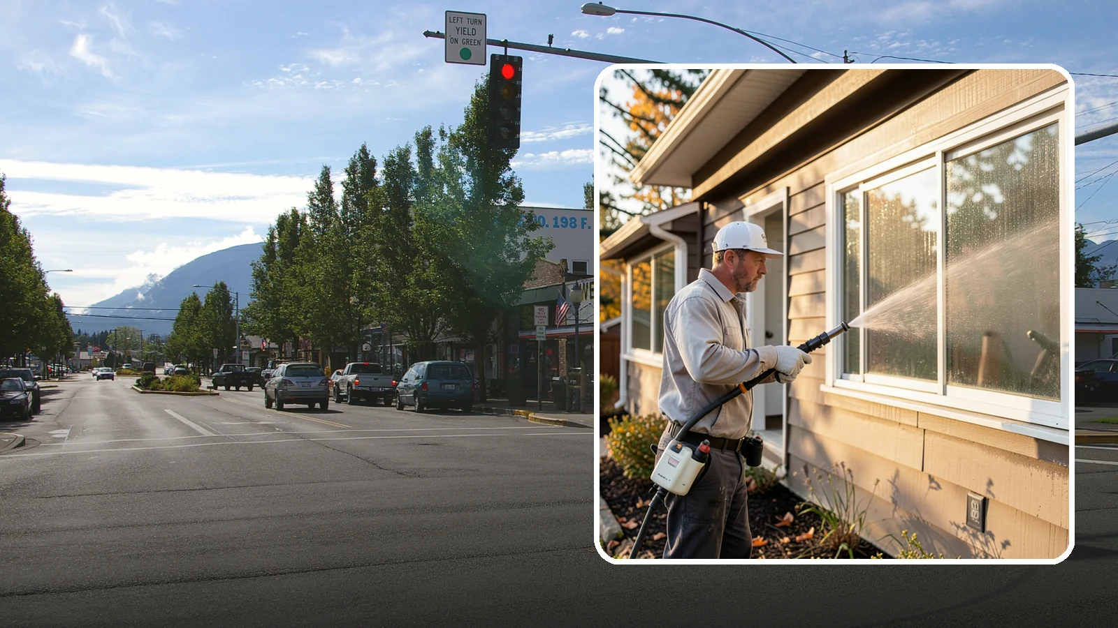Storm Window Cleaning in North Bend, King County, WA - Cleaning of storm windows and the trapped grime between the storm panel and the primary glass.