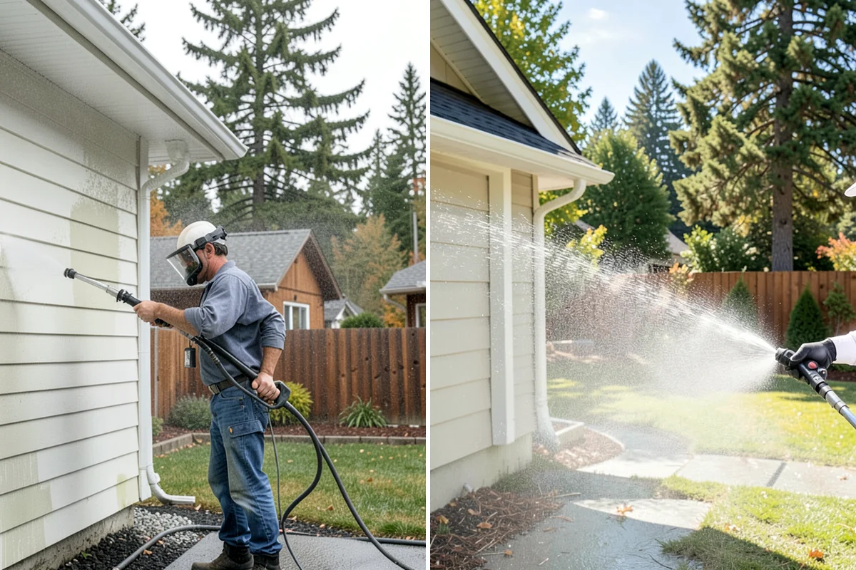 Storm Window Cleaning in Pacific, King County, WA - Remove or open the storm panel for access