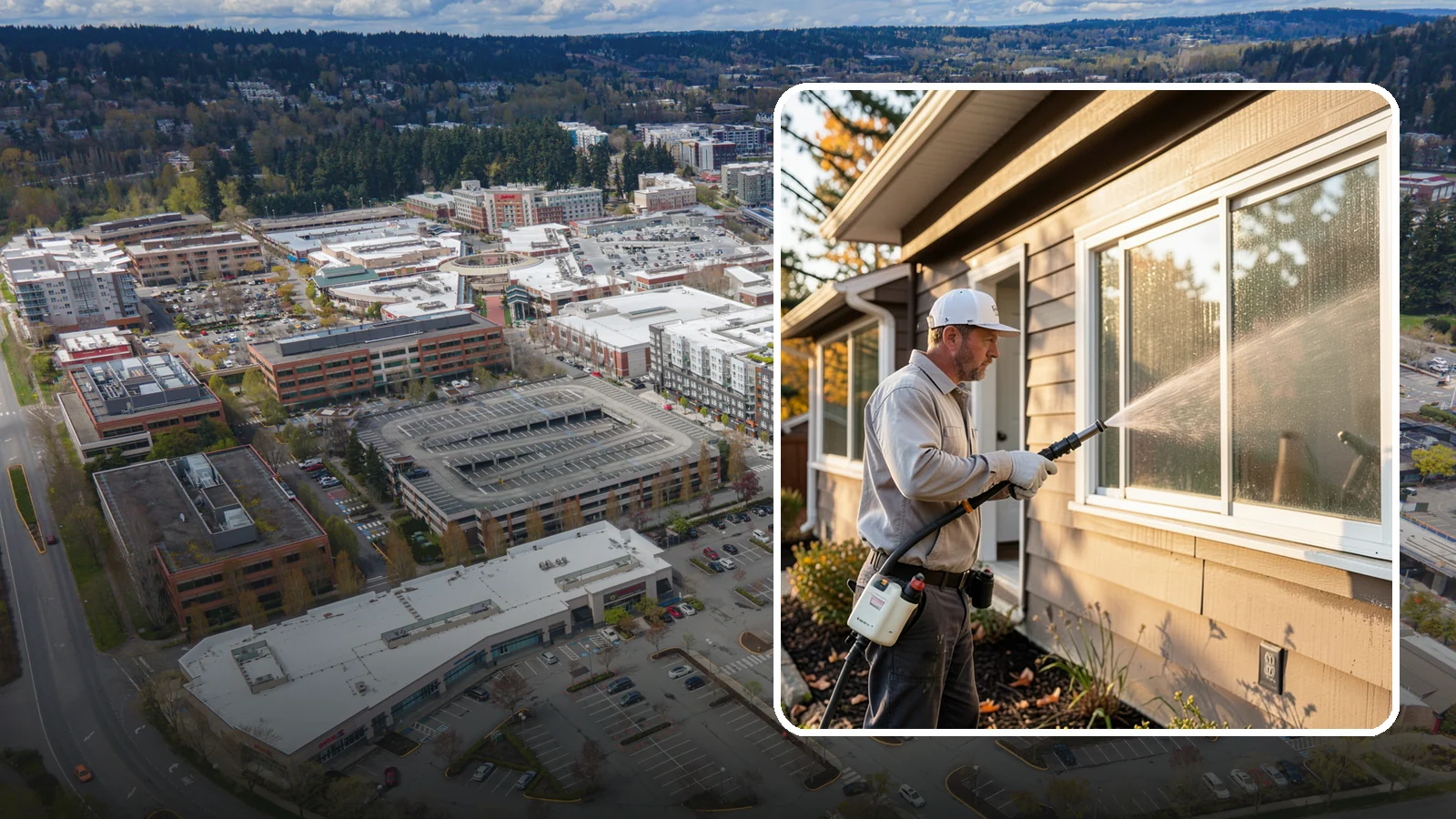 Storm Window Cleaning in Redmond, King County, WA - Cleaning of storm windows and the trapped grime between the storm panel and the primary glass.