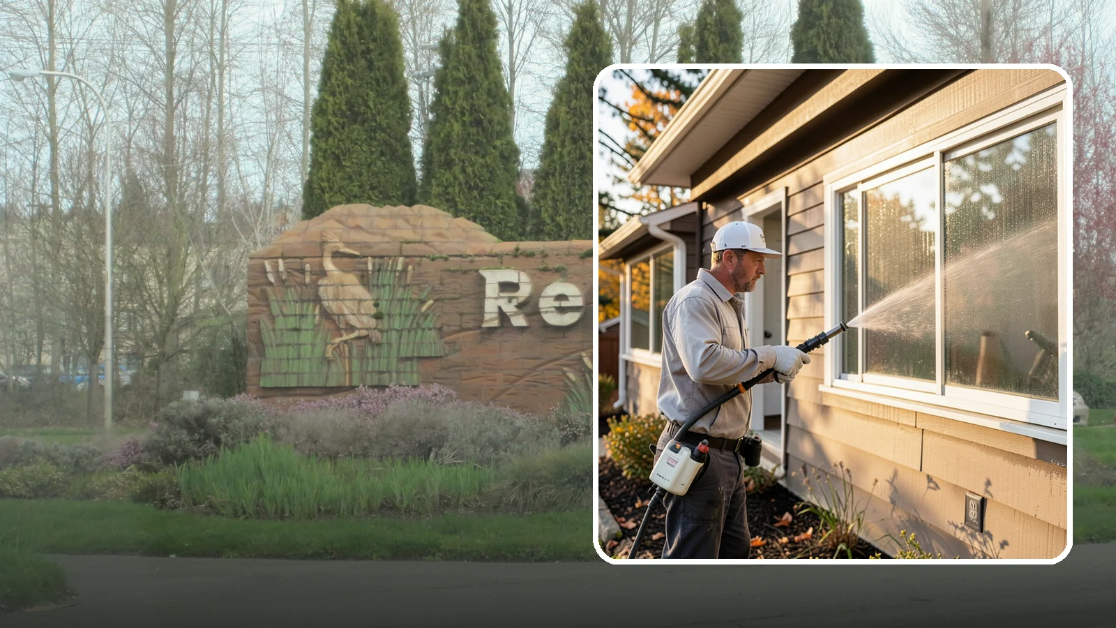 Storm Window Cleaning in Renton, King County, WA - Cleaning of storm windows and the trapped grime between the storm panel and the primary glass.