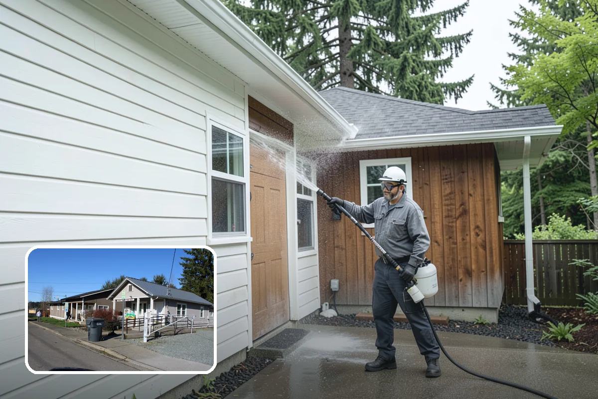 Storm Window Cleaning in South Prairie, Pierce County, WA - Cleans both the storm panel and the primary glass
