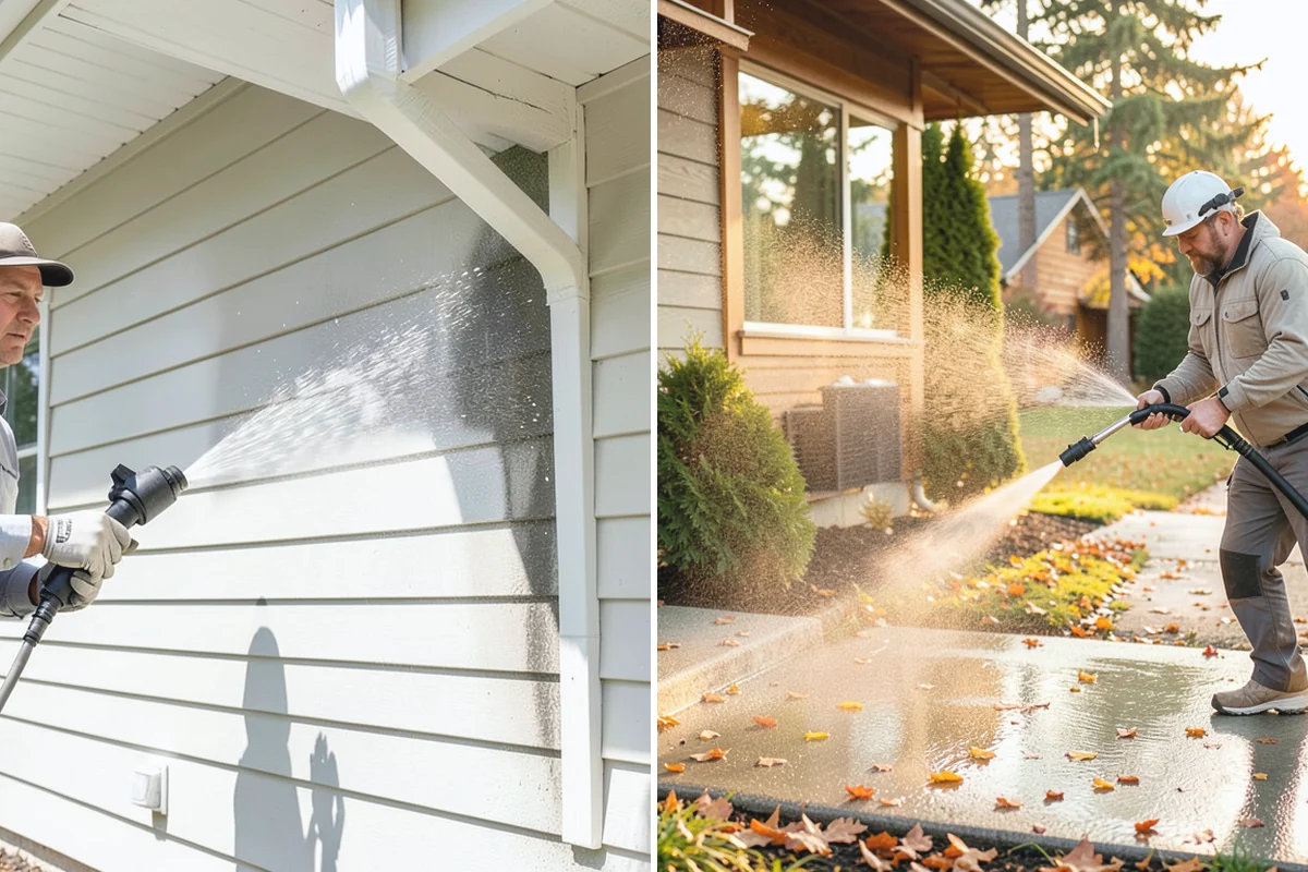 Storm Window Cleaning in South Prairie, Pierce County, WA - Remove or open the storm panel for access