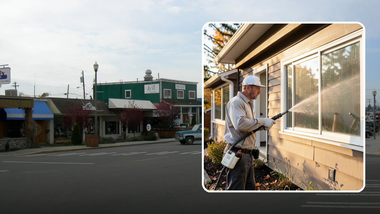 Storm Window Cleaning in Stanwood, Snohomish County, WA - Cleaning of storm windows and the trapped grime between the storm panel and the primary glass.