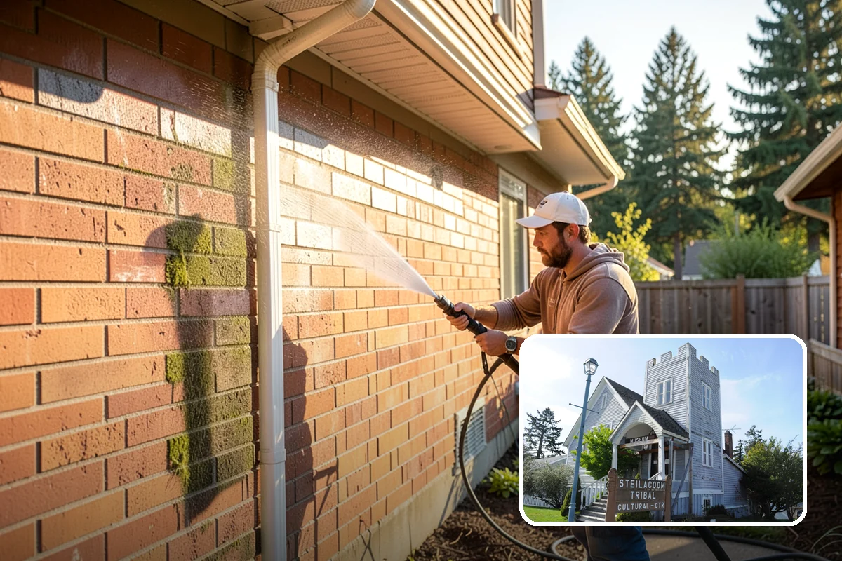 Storm Window Cleaning in Steilacoom, Pierce County, WA - Cleans both the storm panel and the primary glass