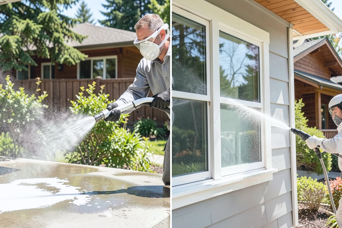 Storm Window Cleaning in Wilkeson, Pierce County, WA - Remove or open the storm panel for access