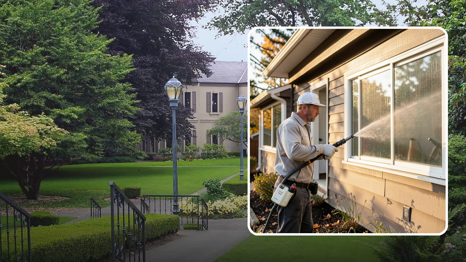 Storm Window Cleaning in Woodinville, King County, WA - Cleaning of storm windows and the trapped grime between the storm panel and the primary glass.