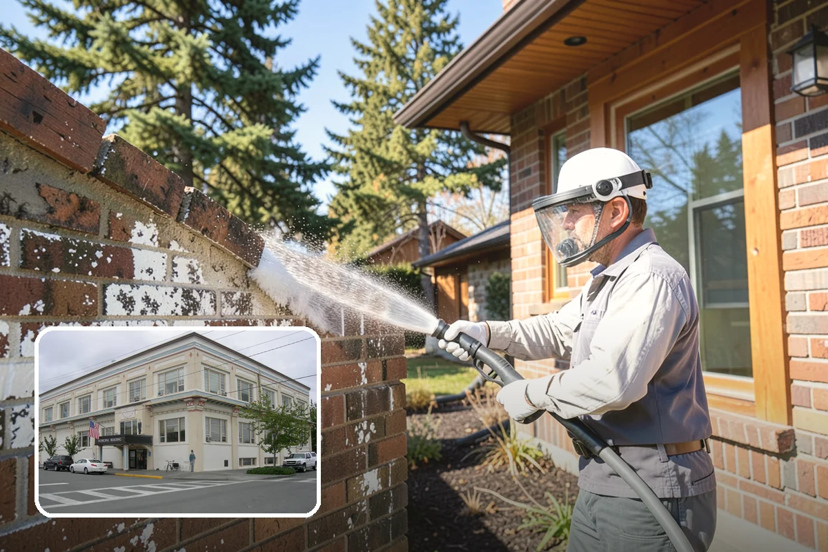 Strip Mall Cleaning in Anacortes, Skagit County, WA - Unifies the storefront run under one clean, consistent look