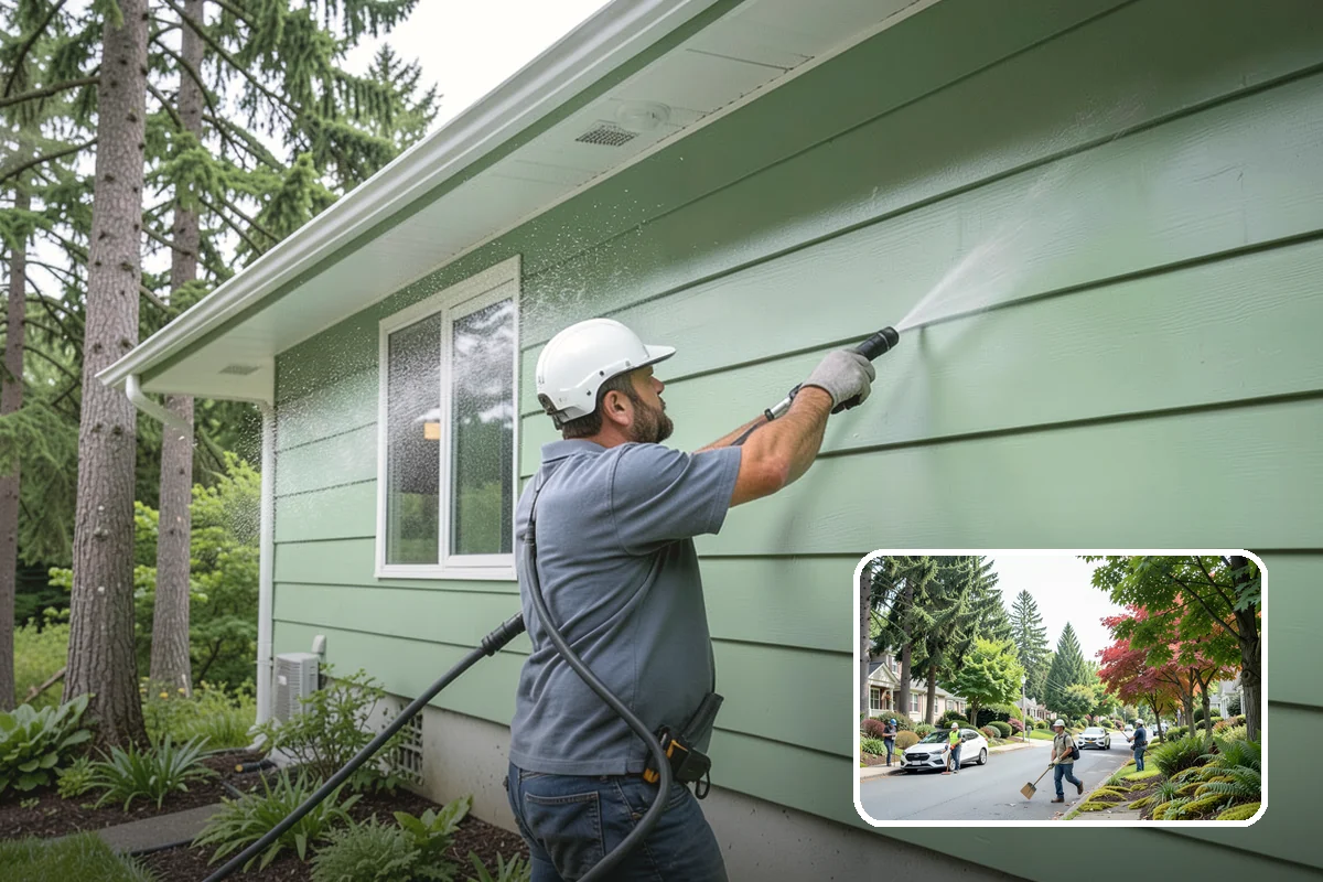 Strip Mall Cleaning in Beaux Arts Village, King County, WA - Unifies the storefront run under one clean, consistent look
